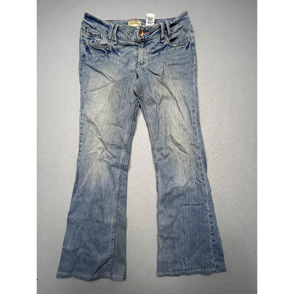 Paris Blues Flare Jeans Cotton Spandex Blue Wash 11 Womens